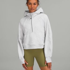 Lululemon Scuba Oversized Half-Zip - Heathered Core Ultra Light Grey - M/L